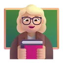 Free Teacher Color Medium Light Icon