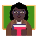 Free Teacher Flat Dark Icon