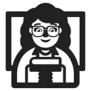 Free Teacher High Contrast Icon