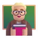 Free Teacher Color Medium Light Icon