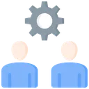 Free Team Management Gear Stakeholder Icon