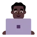 Free Technologist Flat Dark Icon