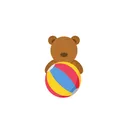Free Teddy Bear With Ball  Icon