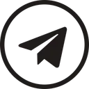 Free Telegram Grayscale Icon