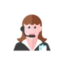 Free Telemarketer Woman Icon