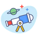 Free Telescope Astronomy Space Icon