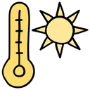 Free Weather Summer Thermometer And Sun Icon