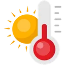 Free Hot Temperature Thermometer Icon
