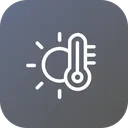 Free Temperature Measure Sun Icon