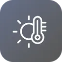 Free Temperature Measure Sun Icon
