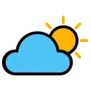 Free Tempo Nublado Sol Icon