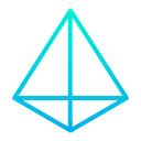 Free Geometry Shape Tetrahedron Shape Icon