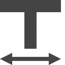 Free Text Width Icon