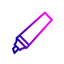 Free Textmarker Dunkel Fett Symbol