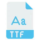 Free Ttf Arquivo Documento Ícone