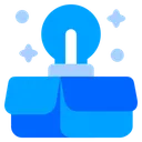 Free Think Out Of The Box Bulb Box Icon