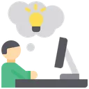 Free Thinking Creative Thinking Thinking Man Icon