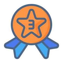 Free Third Badge  Icon