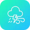 Free Thunder Lightningwind Cloudy Icon