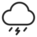 Free Thunderstorm Thunder Lightning Icon