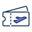 Free Ticket Flight Traveling Icon