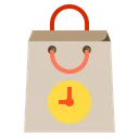 Free Bolsa Compras Reloj Icono