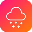 Free Trueno Nieve Nube Icono