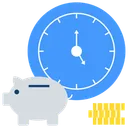 Free Time Is Money Financial Time Budget Icon