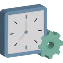 Free Clock Settings Clock Schedule Icon