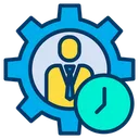 Free Clock Management Time Icon