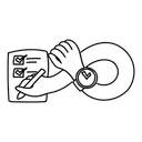 Free White Line Time Management Illustration Time Management Time Symbol