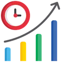 Free Time Statistics Report Time Graph Icon
