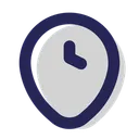 Free Time Zone Place Pin Icon