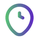 Free Time Zone Place Pin Icon