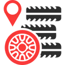 Free Tire Shop Location Maintenance Pressure Icon