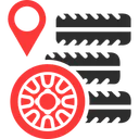 Free Tire Shop Location Maintenance Pressure Icône