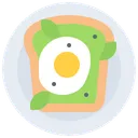 Free Toast Fried Eggs  Icon