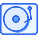 Free Vinil Player Blue Lineal Diversos Estilo De Vida Ícone