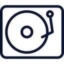Free Vinil Player Black Outline Diversos Estilo De Vida Ícone