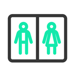 Free Toilettenschild  Symbol