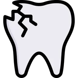 Free Tooth Cracked  Icon