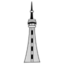 Free Half Tone Cn Tower Illustration Toronto Landmark Canadian Icon Icône