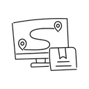 Free White Line Track Order Illustration Track Order Parcel Tracking Icon