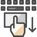 Free Trackpad Down Icon