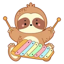 Free Traditional Instrument Music Sloth Icon