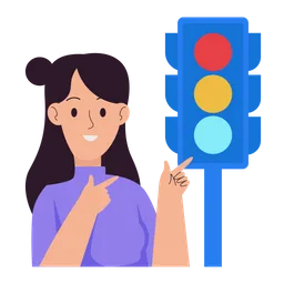 Traffic Lights Changing Colors  3D Animated Clipart for PowerPoint 