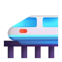 Free Train Couleur Icône
