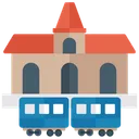 Free Train Station Railway Station Terminal Icon