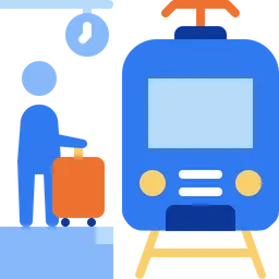 Free Train Waiting  Icon