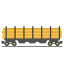 Free Train Wood Logs Cargo Icon